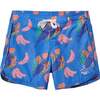 Papagayo Hand-Painted Boardshorts, Azul - Swim Trunks - 1 - thumbnail