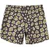 Calico Crab Earth Tone Cheetah Print Boardshorts, Charcoal - Swim Trunks - 3