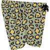 Calico Crab Earth Tone Cheetah Print Boardshorts, Lemon - Swim Trunks - 2