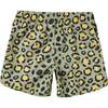Calico Crab Earth Tone Cheetah Print Boardshorts, Lemon - Swim Trunks - 3