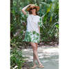 Women's Louisa Jungle Agave Dress, White And Green - Dresses - 3