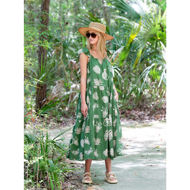 Women's Milly Treasure Island Agave Dress, Green - Dresses - 3