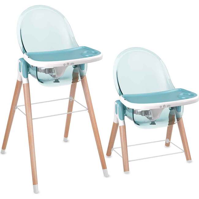 6 in 1 Deluxe High Chair, Blue - Highchairs - 1