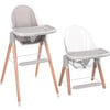 6 in 1 Deluxe High Chair with Cushion, Grey - Highchairs - 1 - thumbnail