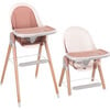 6 in 1 Deluxe High Chair with Cushion, Pink - Highchairs - 1 - thumbnail