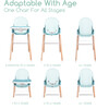 6 in 1 Deluxe High Chair, Blue - Highchairs - 3 - thumbnail