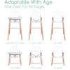 6 in 1 Deluxe High Chair, Grey - Highchairs - 3