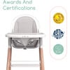 6 in 1 Deluxe High Chair with Cushion, Grey - Highchairs - 4