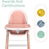 6 in 1 Deluxe High Chair with Cushion, Pink - Highchairs - 4