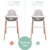 6 in 1 Deluxe High Chair with Cushion, Grey - Highchairs - 8