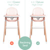 6 in 1 Deluxe High Chair, Pink - Highchairs - 8