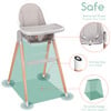 6 in 1 Deluxe High Chair with Cushion, Grey - Highchairs - 10