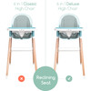 6 in 1 Deluxe High Chair with Cushion, Blue - Highchairs - 8