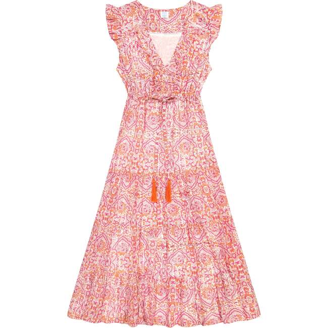 Women's Giselle Maxi Block Print Dress, Safi Pink