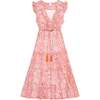 Women's Giselle Maxi Block Print Dress, Safi Pink - Dresses - 1 - thumbnail