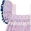 Serena Pom Pom Stripe Dress, Pink And Blue - Dresses - 2