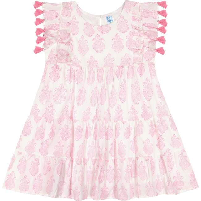 Sophie Paisley Tassel Dress, Pink
