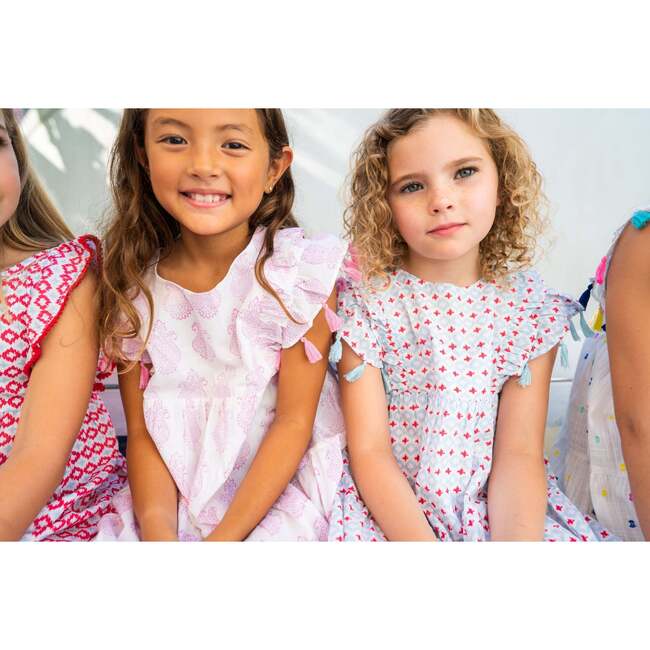 Sophie Paisley Tassel Dress, Pink - Dresses - 2