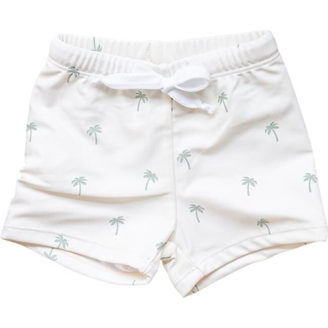 Palm Trees Swim Shorts, White
