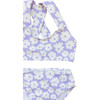 Floral Cross Back Bikini, Purple - Two Pieces - 2 - thumbnail