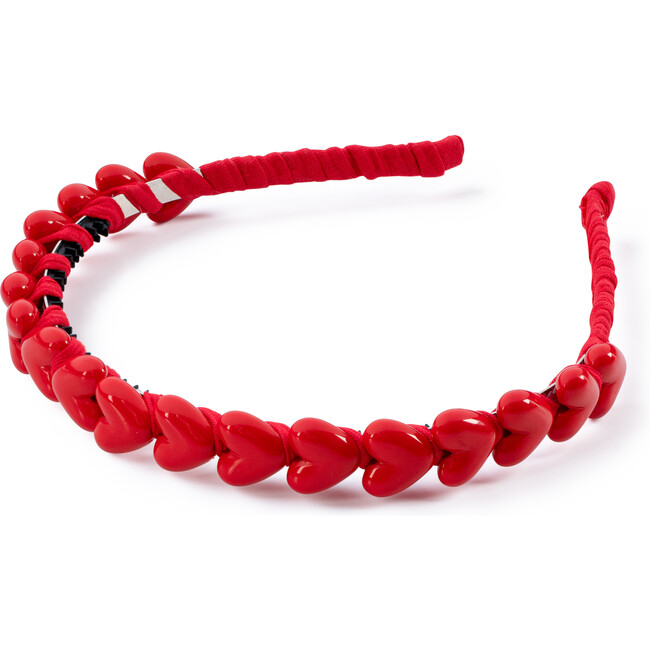 Amour Heart Headband, Red