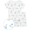 The Organic Short Sleeve Pajama Set, Malibu Tennis - Pajamas - 1 - thumbnail