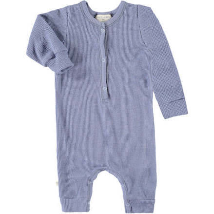 Galaxy Thermal Henley Romper, Blue
