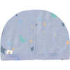 Galaxy Take Home Hacci Confetti Romper Blanket and Cap Set, Confetti Blue - Mixed Apparel Set - 3