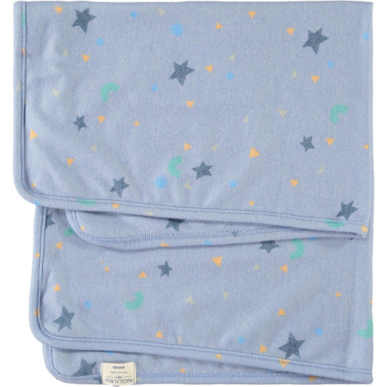 Galaxy Take Home Hacci Confetti Romper Blanket and Cap Set, Confetti Blue - Mixed Apparel Set - 4