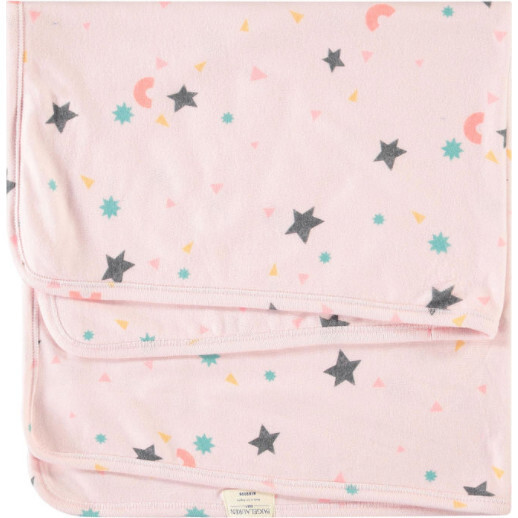 Galaxy Take Home Hacci Confetti Romper Blanket and Cap Set, Confetti Pink - Mixed Apparel Set - 4