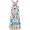 Fleur Floral 4-Tired Ruffle Cross-Over Open Back Dress, Multicolors - Dresses - 2