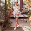 Fleur Short Sleeve Floral Print Romper, White And Multicolors - Rompers - 3