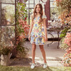 Marielle V-Neck Short Flutter Sleeve Embroidered Dress, Floral - Dresses - 3