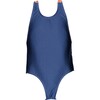 Sparkly Blue One-Piece Swimsuit, Blue And Brick - One Pieces - 1 - thumbnail