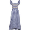 Women's Ruby Short Fluter Sleeve Dress, Stripe Navy Novelty - Dresses - 1 - thumbnail
