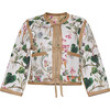 Women's Marissa Cropped Jacket, Whimsical Ivory X Khaki - Jackets - 1 - thumbnail