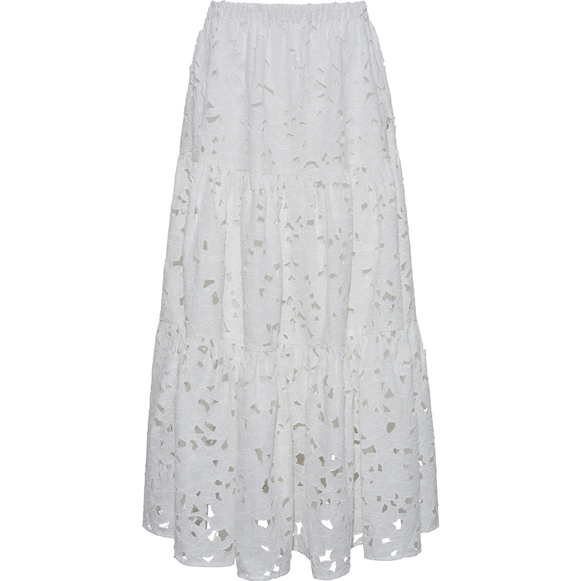 Women's Melanie Scalloped Skirt, White Eyelet - Skirts - 1