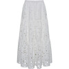 Women's Melanie Scalloped Skirt, White Eyelet - Skirts - 1 - thumbnail
