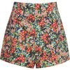 Women's Violet High Waist Wide Cut Short, Poppy Fields - Shorts - 1 - thumbnail