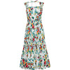 Women's Claire Square Neck Dress, Ivory Bouquet - Dresses - 1 - thumbnail