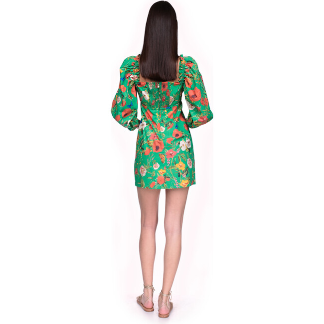 Women's Erin Smocked Back Dress, Garden Green - Dresses - 3