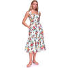 Women's Claire Square Neck Dress, Ivory Bouquet - Dresses - 3