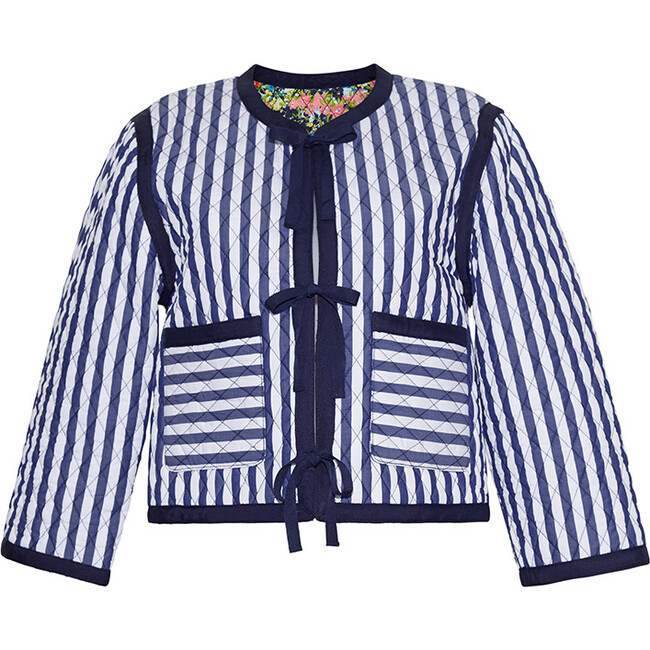 Women's Marissa Cropped Jacket, Poppy Fields X Stripe - Jackets - 5