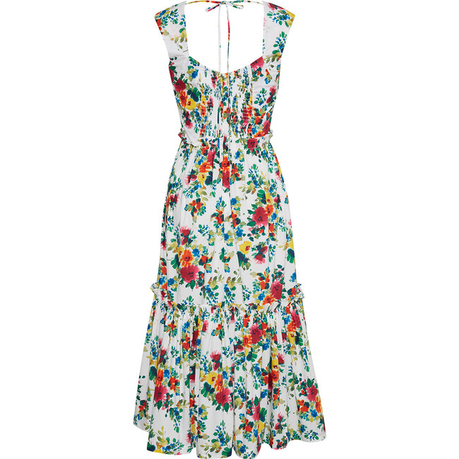 Women's Claire Square Neck Dress, Ivory Bouquet - Dresses - 5