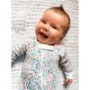 Bunny Garden Zip Onesie, Multicolors - Bodysuits - 3