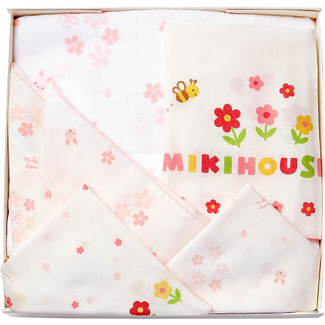 Flower Power Towel Baby Gift Set, Pink