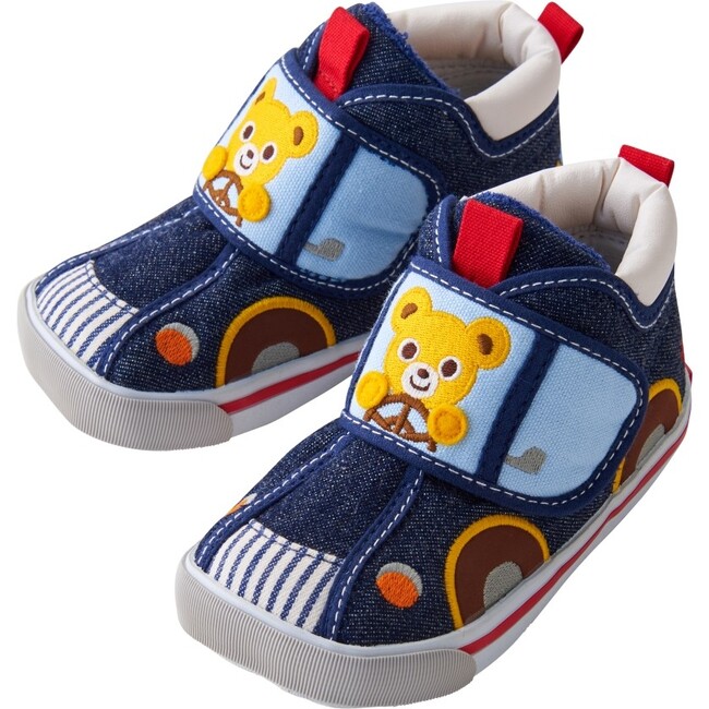 Driving Bear Second Shoes, Indigo - Sneakers - 1
