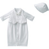 3 Piece Ceremony Tuxedo Style Playsuit, White - Mixed Apparel Set - 1 - thumbnail
