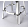 Tobias Rattan Round 24" Counter Stool, White and Black Dot - Accent Seating - 3