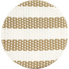 Tobias Round Rattan 30" Bar Stool, Tan and White Stripe - Accent Seating - 4